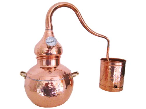 Destille premium 1,25 Liter mit Elektrischer Kochplatte und Thermometer